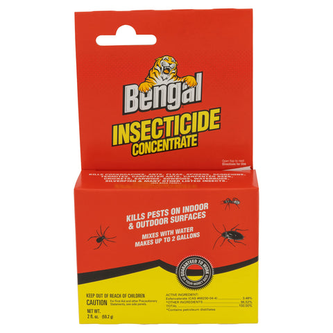 Bengal Insecticide Concentrate bottle for indoor pest control on multiple surfaces.
