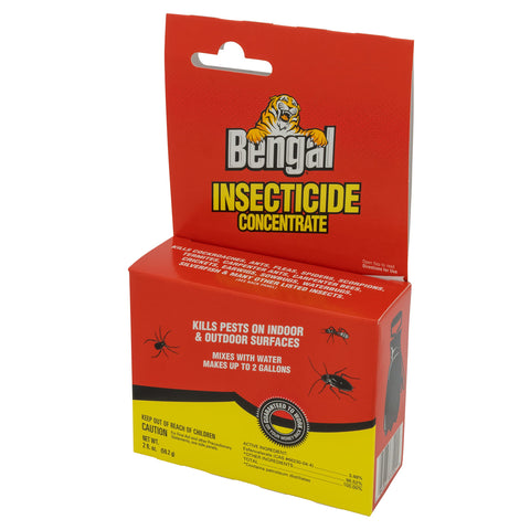 Bengal Insecticide Concentrate applied indoors around doorframes.