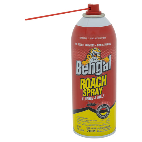 Bengal Roach Spray targets cracks and crevices to reach hidden pests.