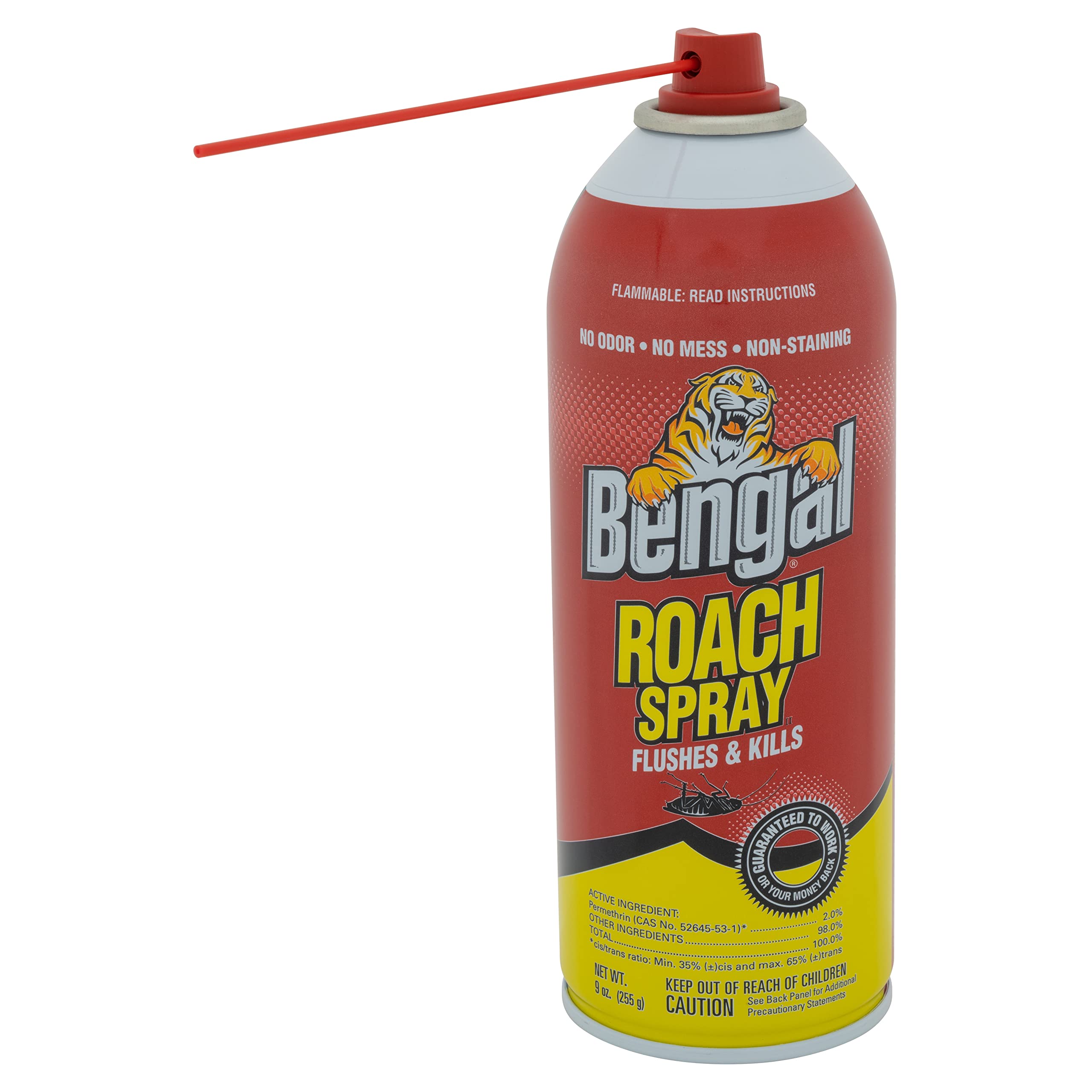 Bengal Roach Spray on cracks and crevices targets hard-to-reach pests.