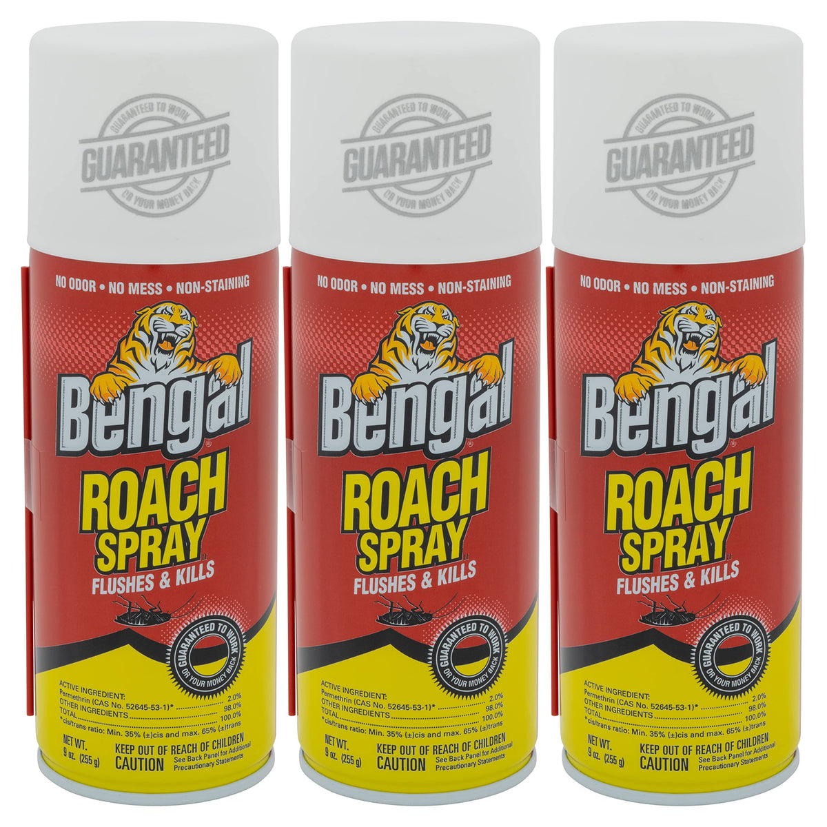 Bengal Roach Spray aerosol can shown for indoor, odorless pest control.