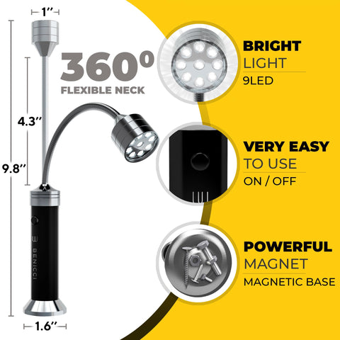 Benicci BBQ light gooseneck adjustable for directional lighting