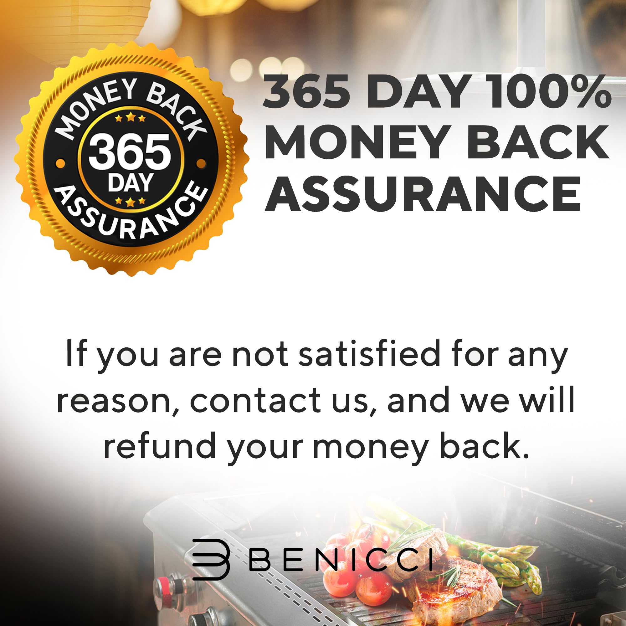 Benicci grill light magnet base on metal surface securely