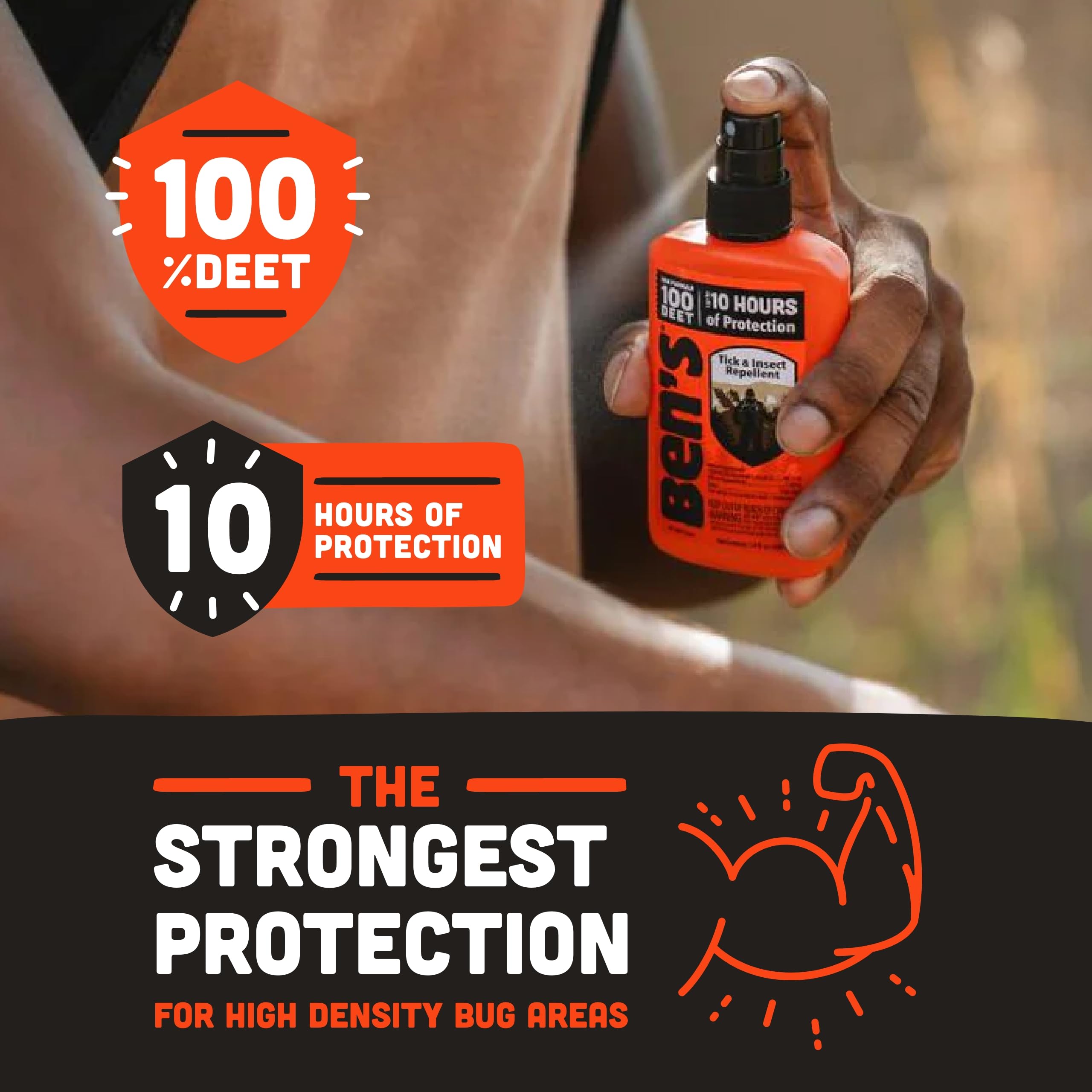 Ben's label highlights alcohol-free DEET formula.