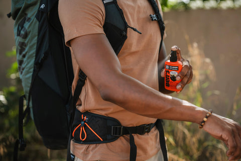 Lightweight 3.4 fl oz Ben's bottle fits in any pack.