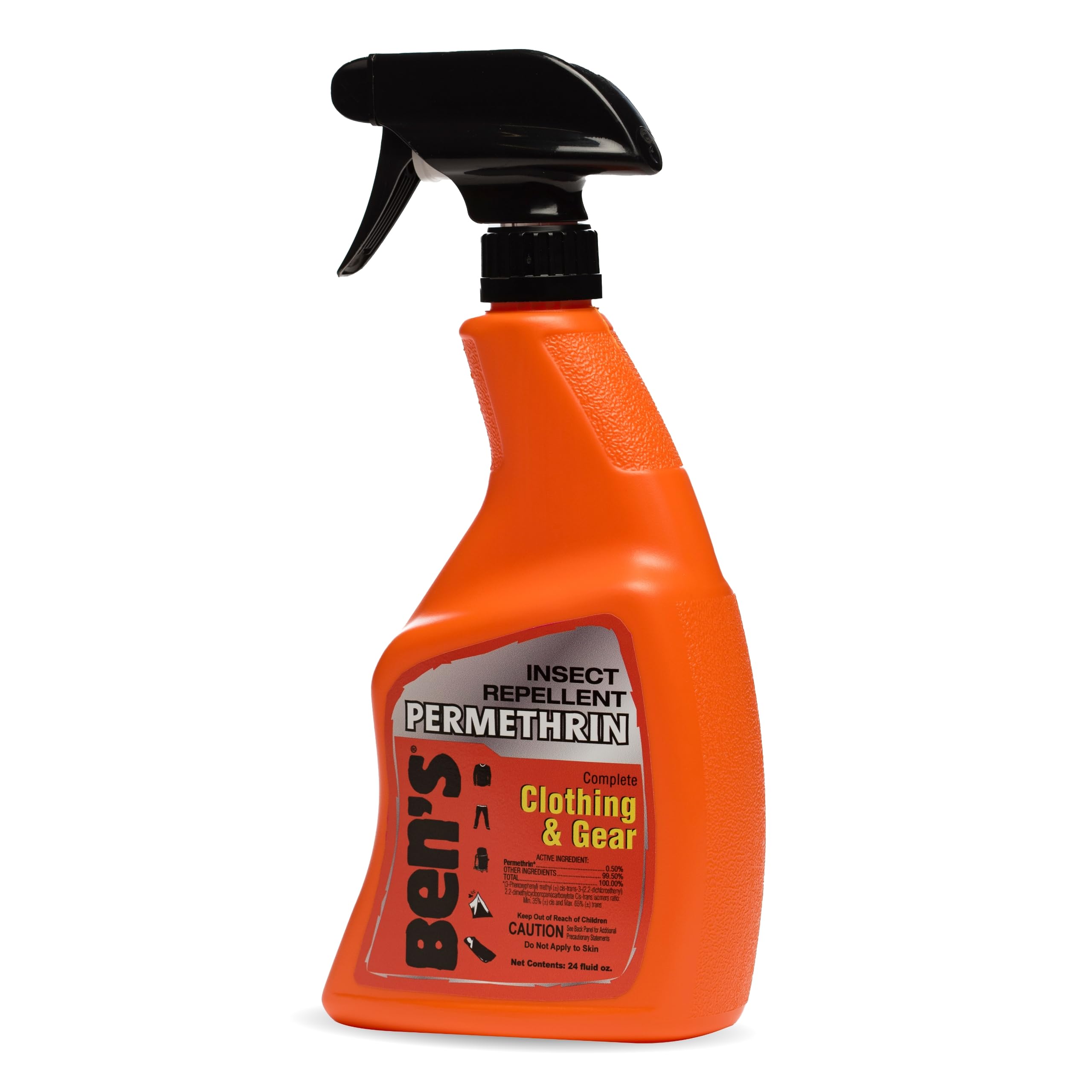 Ben's Clothing & Gear Insect Repellent demonstrates pump-based application on outdoor apparel for easy coverage.