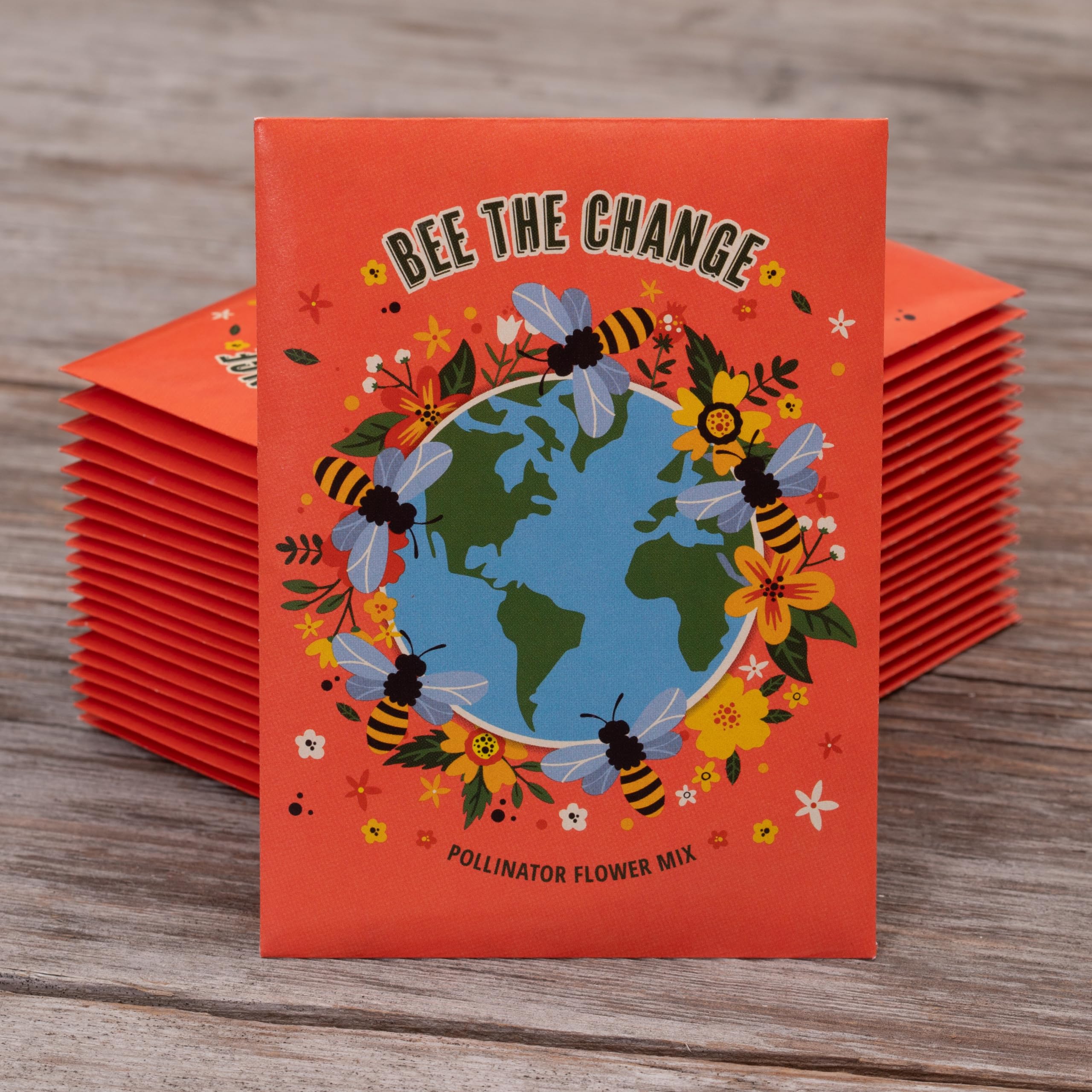 Bentley Seed Co. Bee The Change garden scene with birds and beneficial insects