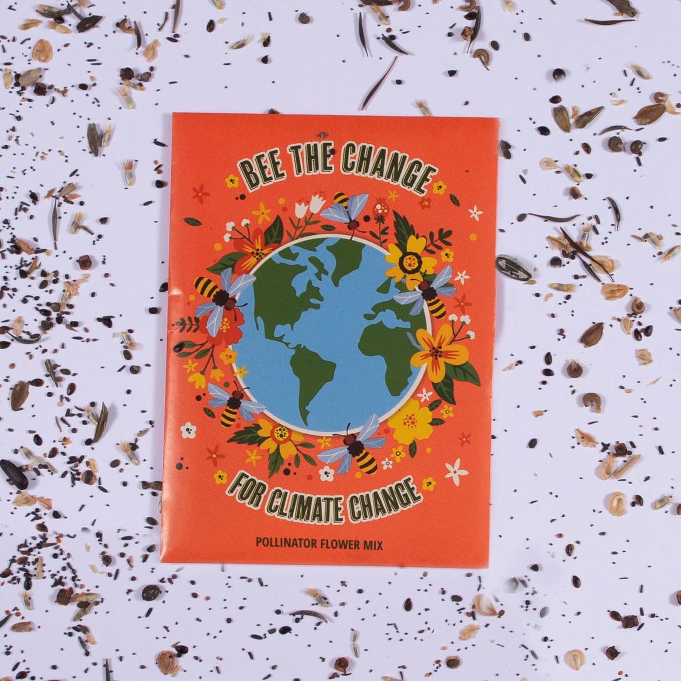 Bentley Seed Co. Bee The Change USA-made seal on packaging