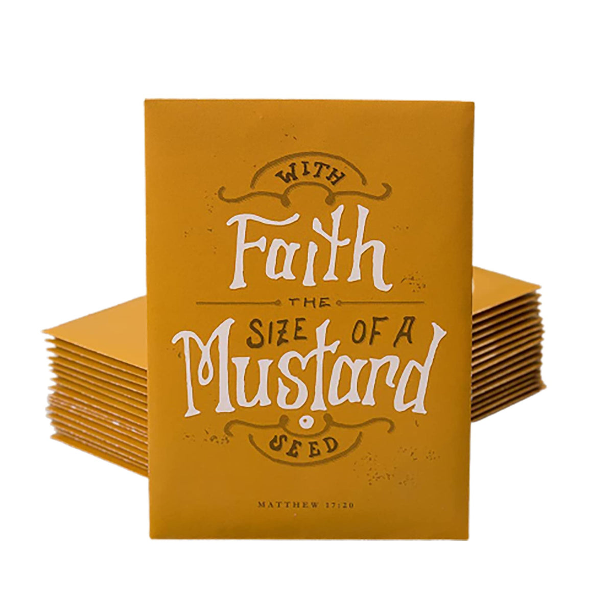 Bentley Seed Co mustard seed packet with faith quote for hopeful gifting