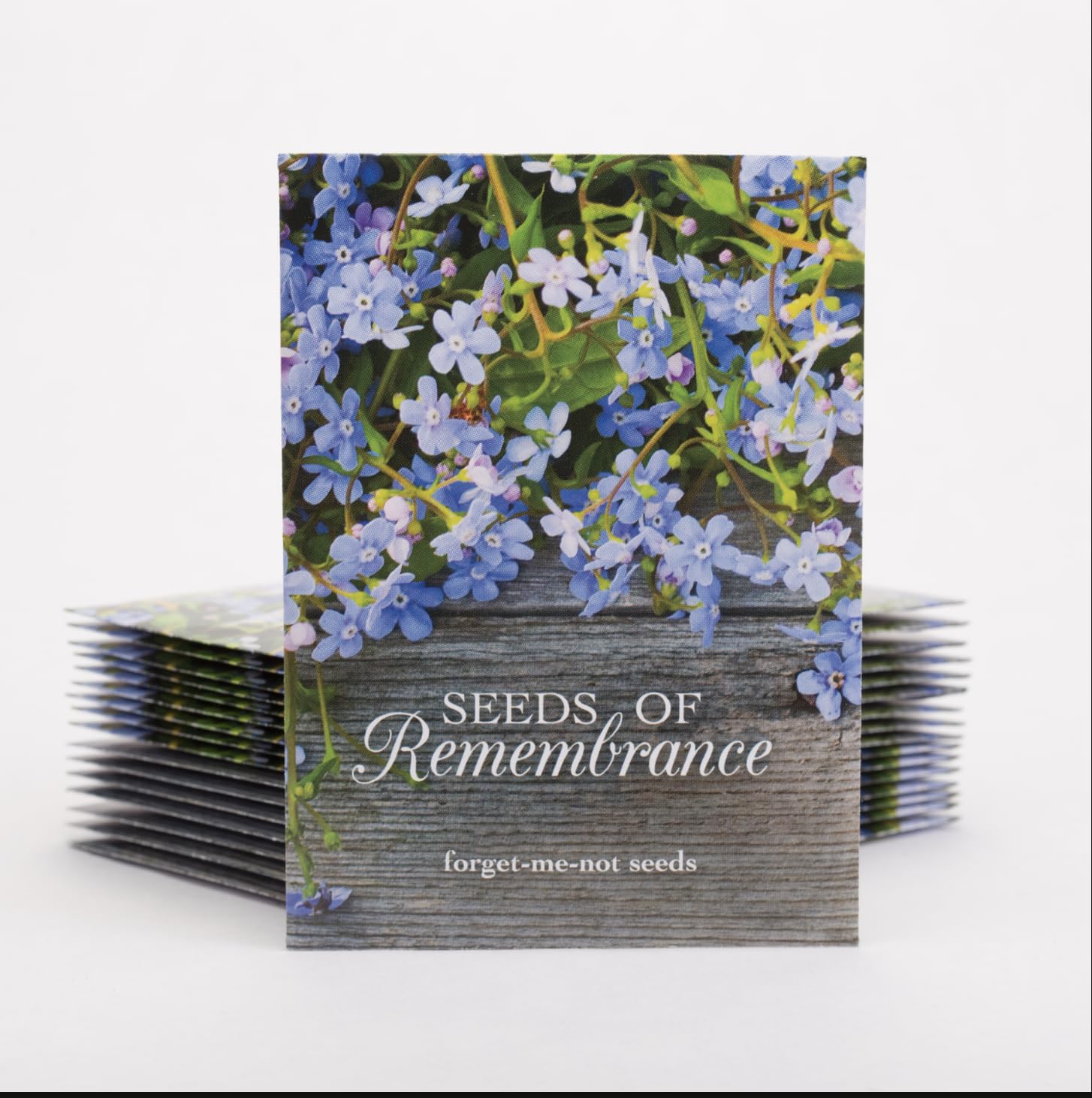 Bentley Seed Co. memorial favor envelope ready for guest gifts at services.