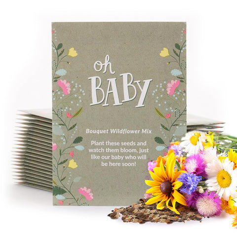 Bentley Seed Co Oh Baby seed packets for baby shower favors that bloom beautifully