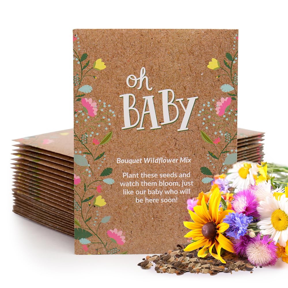 Bentley Seed Co Oh Baby wildflower packet design for baby shower favors