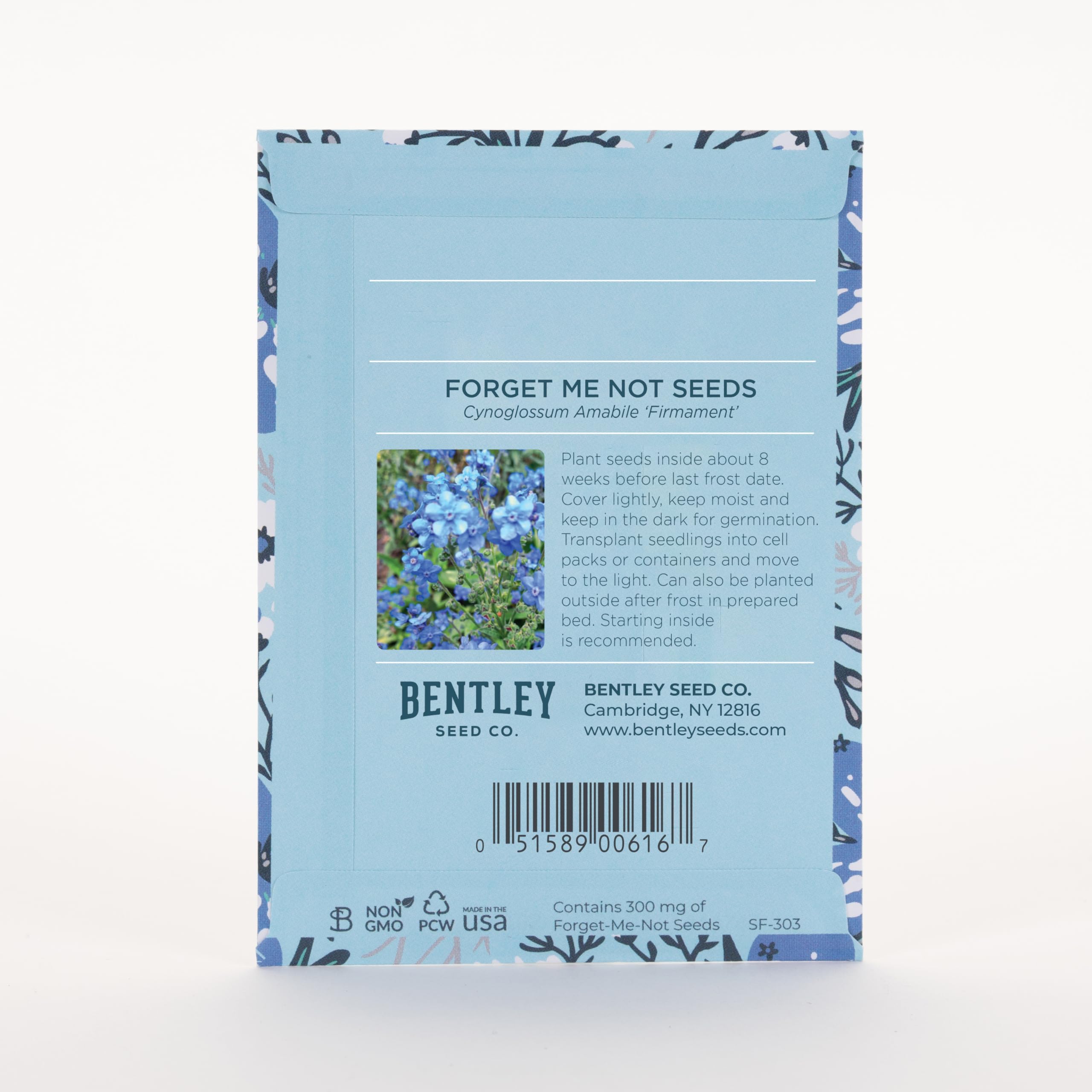 Bentley Seed Co. Packaging close-up highlights paper packet and simple instructions for effortless planting