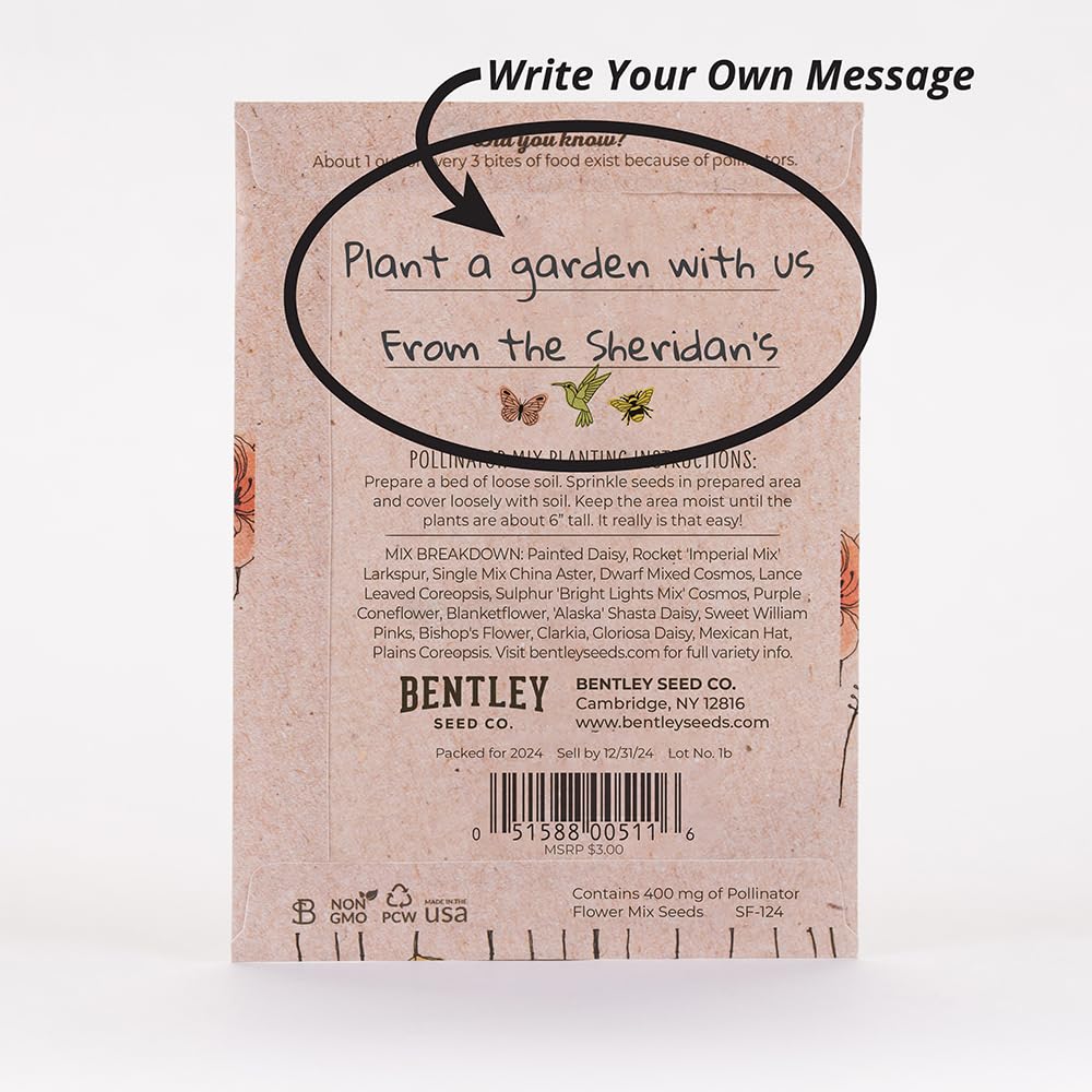 Bentley Seed Co. pollinator mix garden idea shows bloom potential