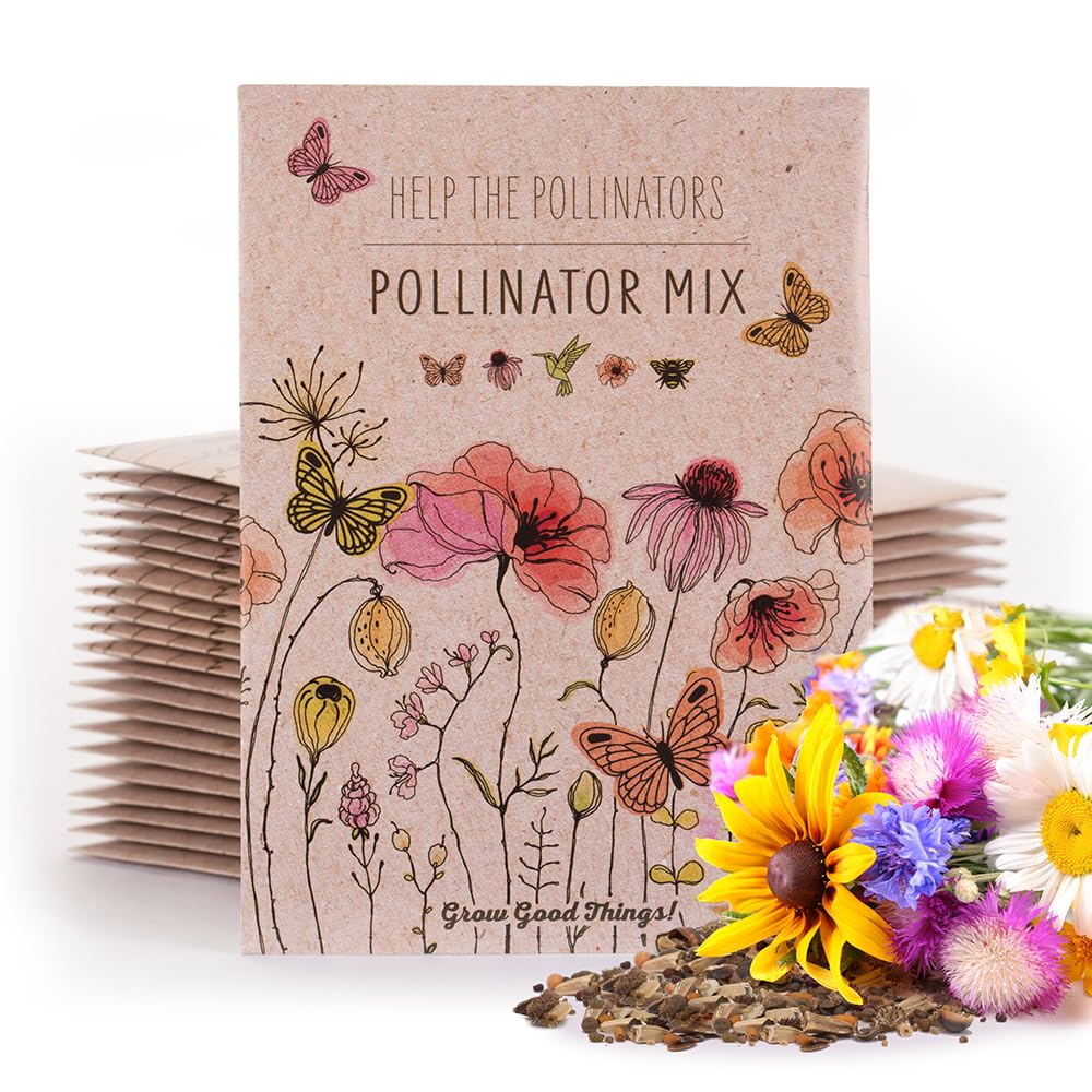 Bentley Seed Co. pollinator mix packet front view for butterfly-friendly garden