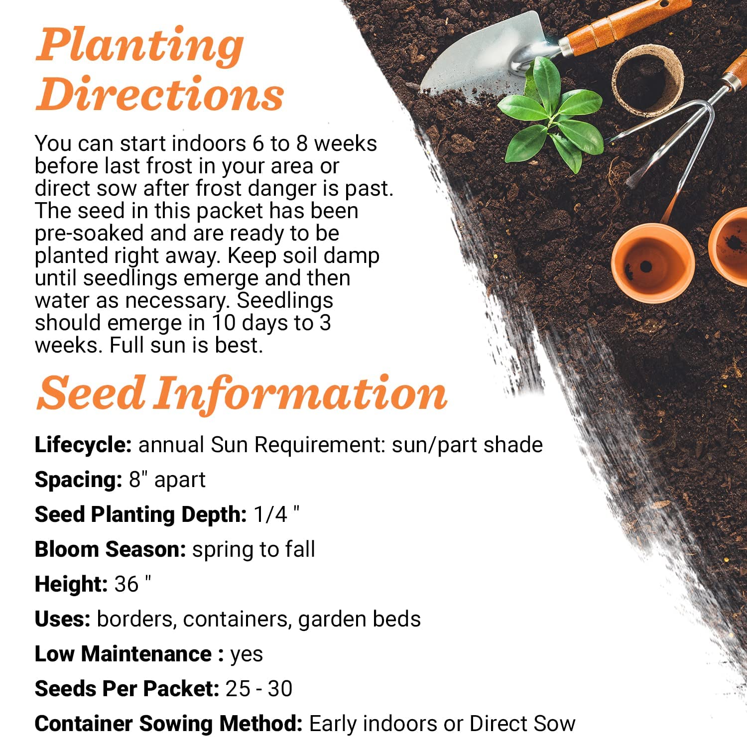 Bentley Seed Co. presoaked seeds for easier sowing and germination.