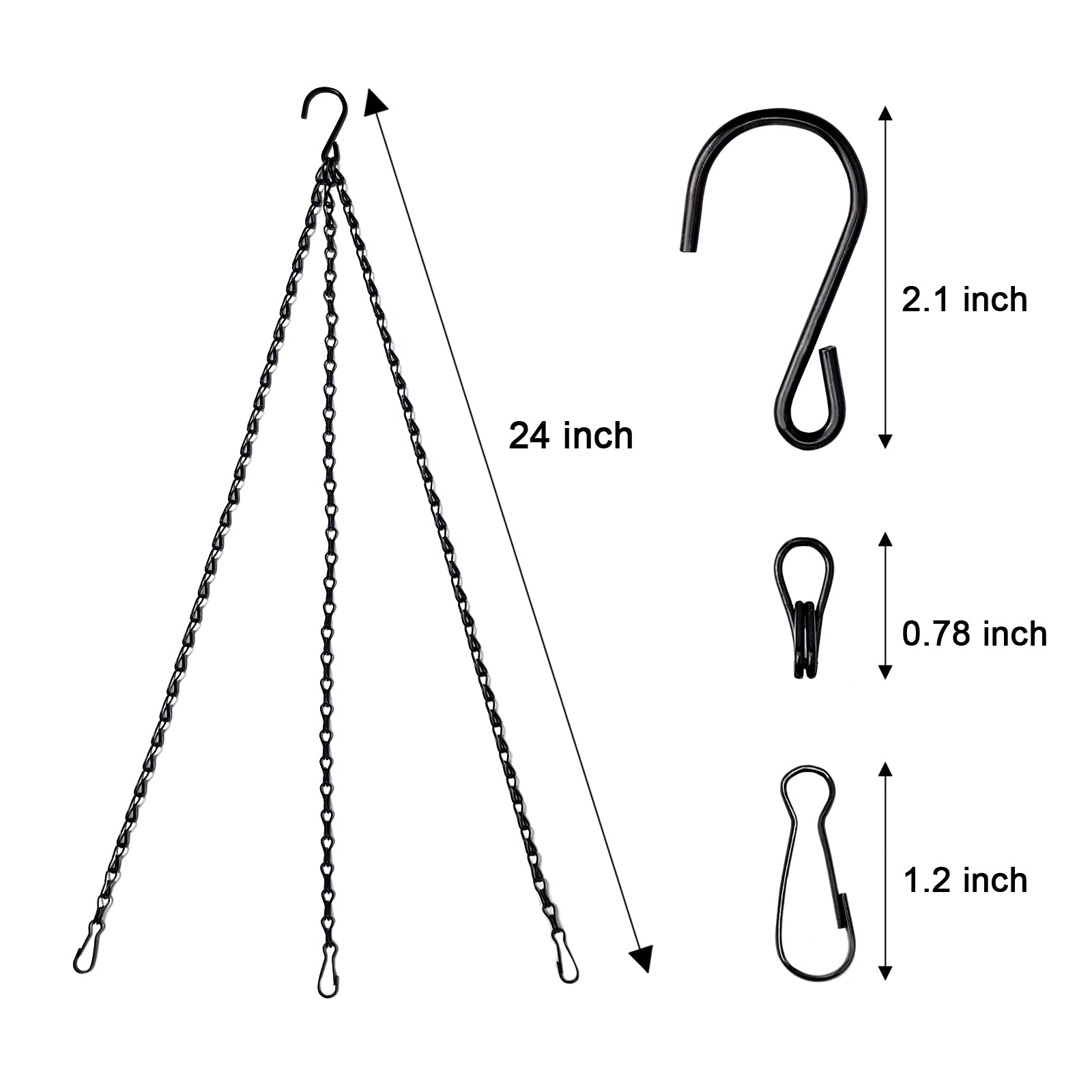 Benvo three-pack hanging chains ready for quick, easy installation