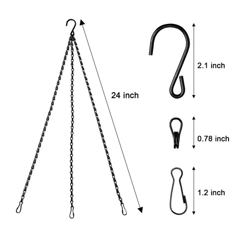 Benvo three-pack hanging chains ready for quick, easy installation