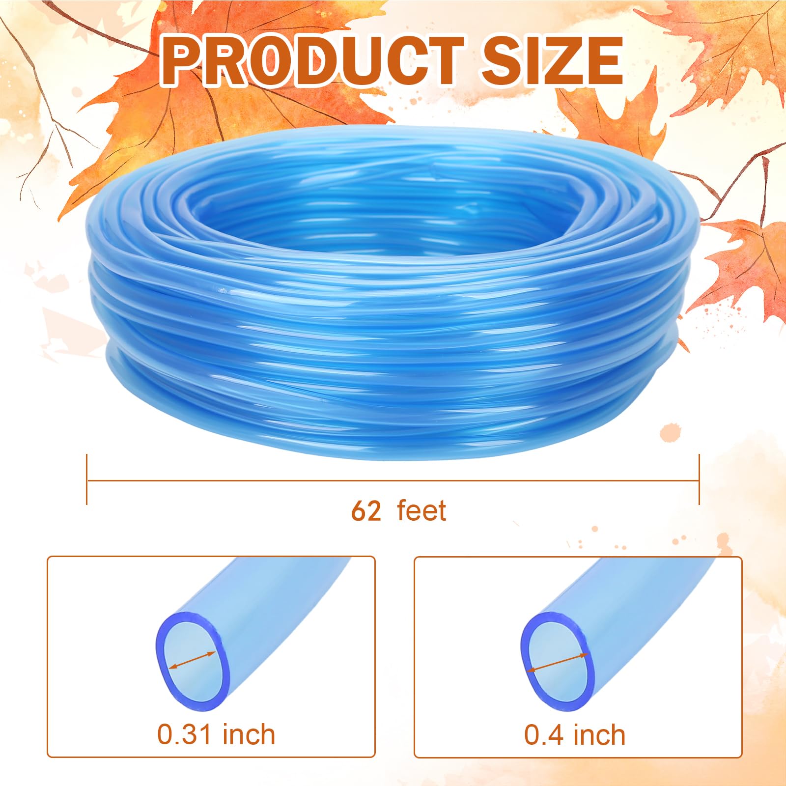 Benwanfee maple tubing 62ft blue cut-to-length for custom setups.