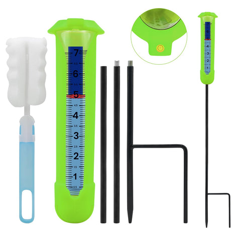 Beofinest upgraded rain gauge with silicone cover protects against bumps