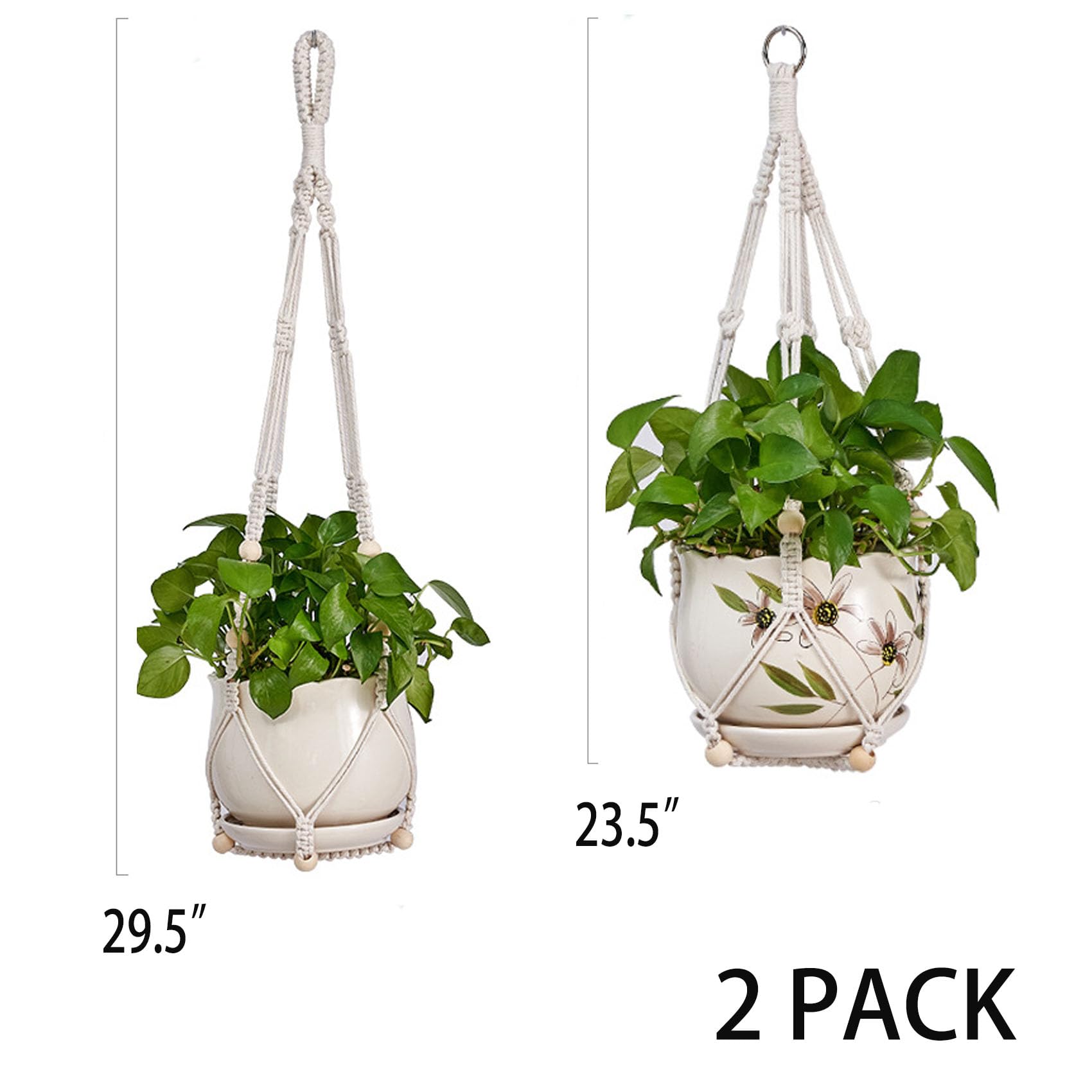 Beongfc handmade cotton rope hanger with durable plant support and texture