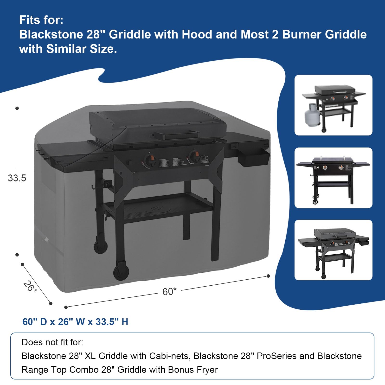 BEOTBRMI grill cover waterproof fabric protects against rain and snow for year-round grilling