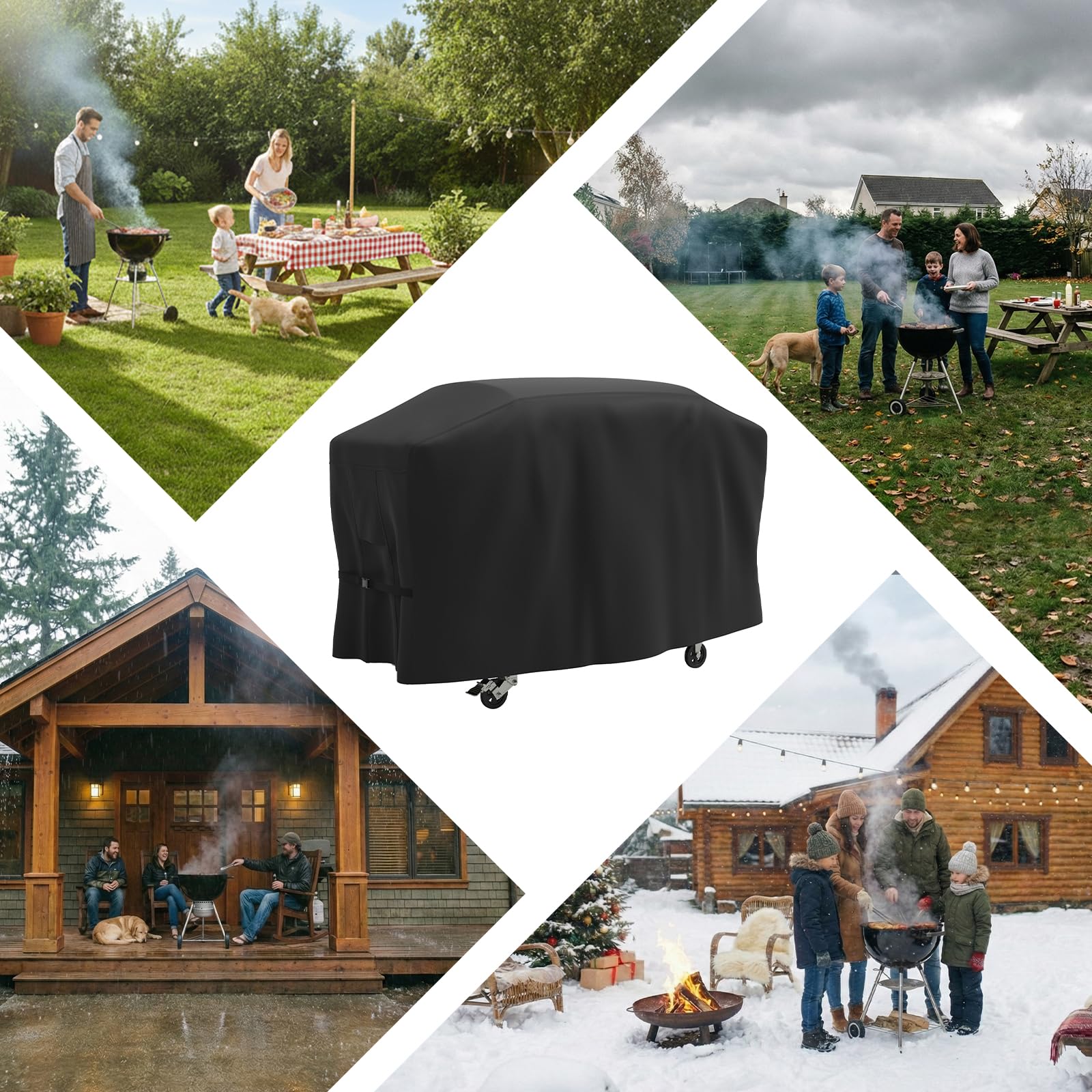BEOTBRMI grill cover windproof buckle straps stay put in breezes