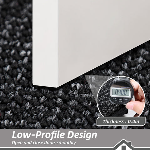 BEQHAUSE Dirt Trapper non-slip backing keeps mat in place on clean floors