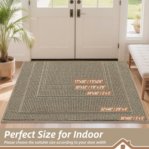 BEQHAUSE Dirt Trapper Door Mat close-up dense yarns highlight weave and stain resistance.