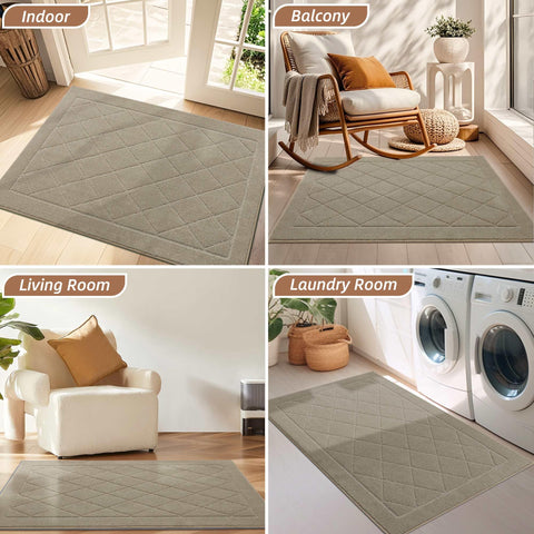 BEQHAUSE Dirt Trapper mat features durable edges and weather-ready design