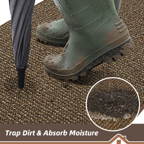 BEQHAUSE Dirt Trapper Door Mat entryway combines style and easy dirt removal