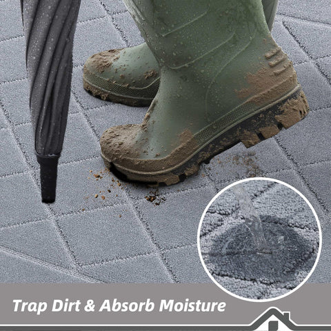 BEQHAUSE Dirt Trapper Low-Profile Edge Grey prevents door snag