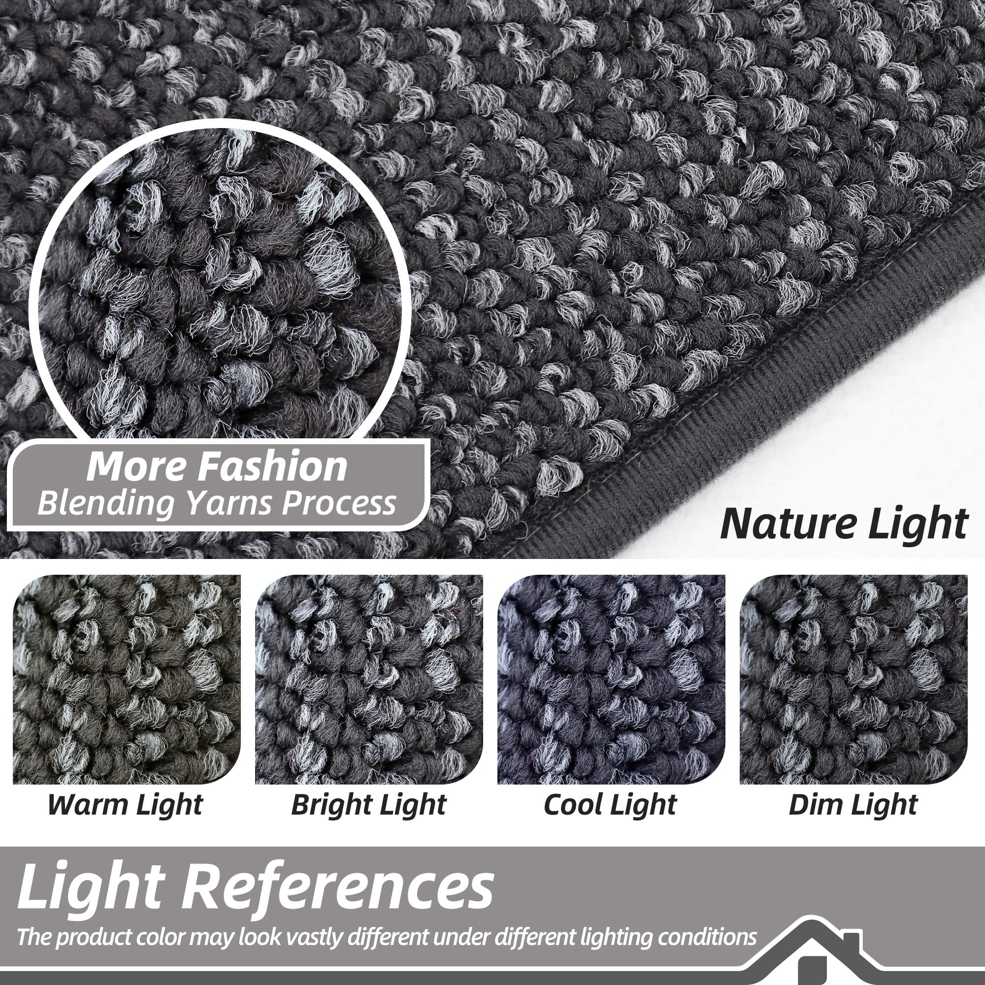 BEQHAUSE Indoor entry rug absorbs moisture and keeps floors clean