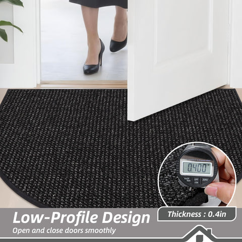 BEQHAUSE Low-profile door mat prevents snagging under doors