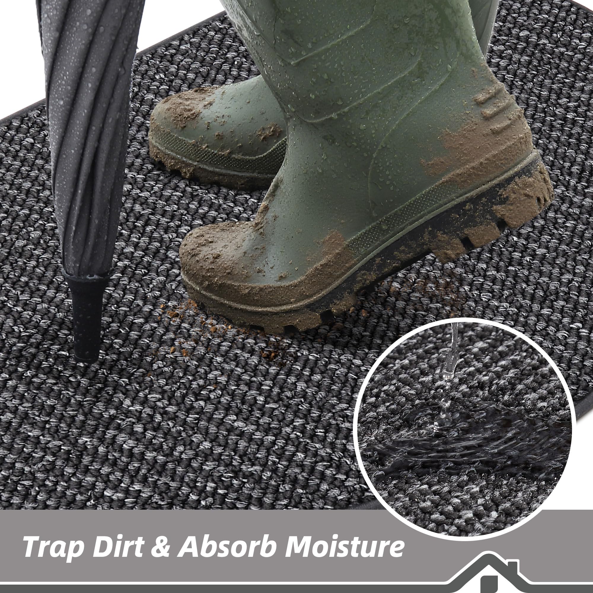 BEQHAUSE Washable door mat made of polypropylene for easy cleaning