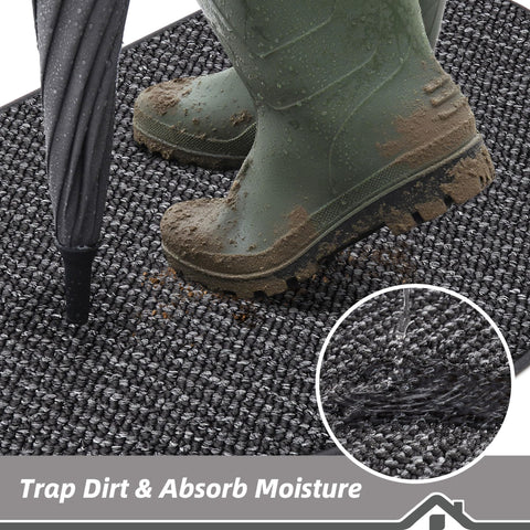 BEQHAUSE Washable door mat made of polypropylene for easy cleaning