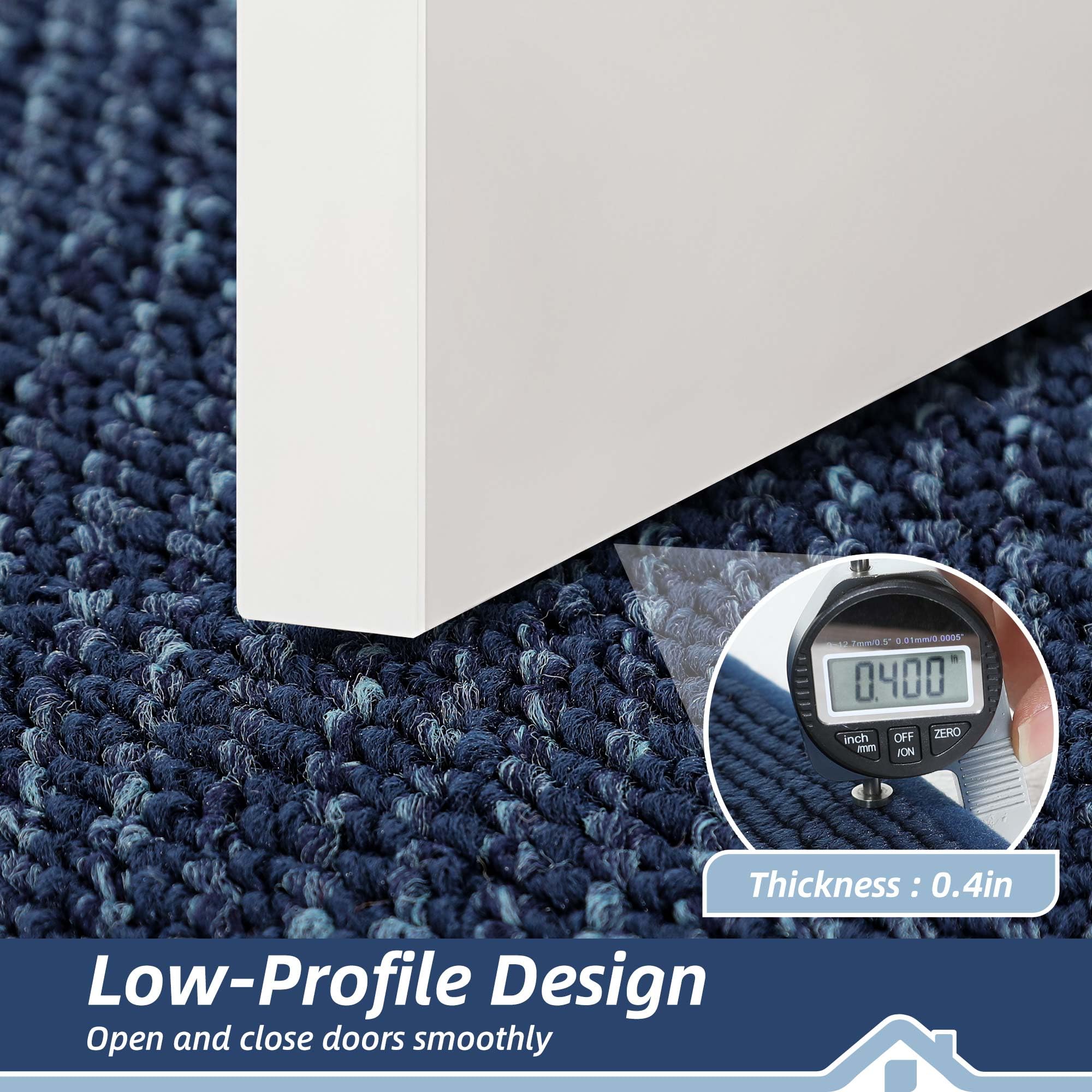 BEQHAUSE washable door mat cleans easily with broom, vacuum, or rinse.