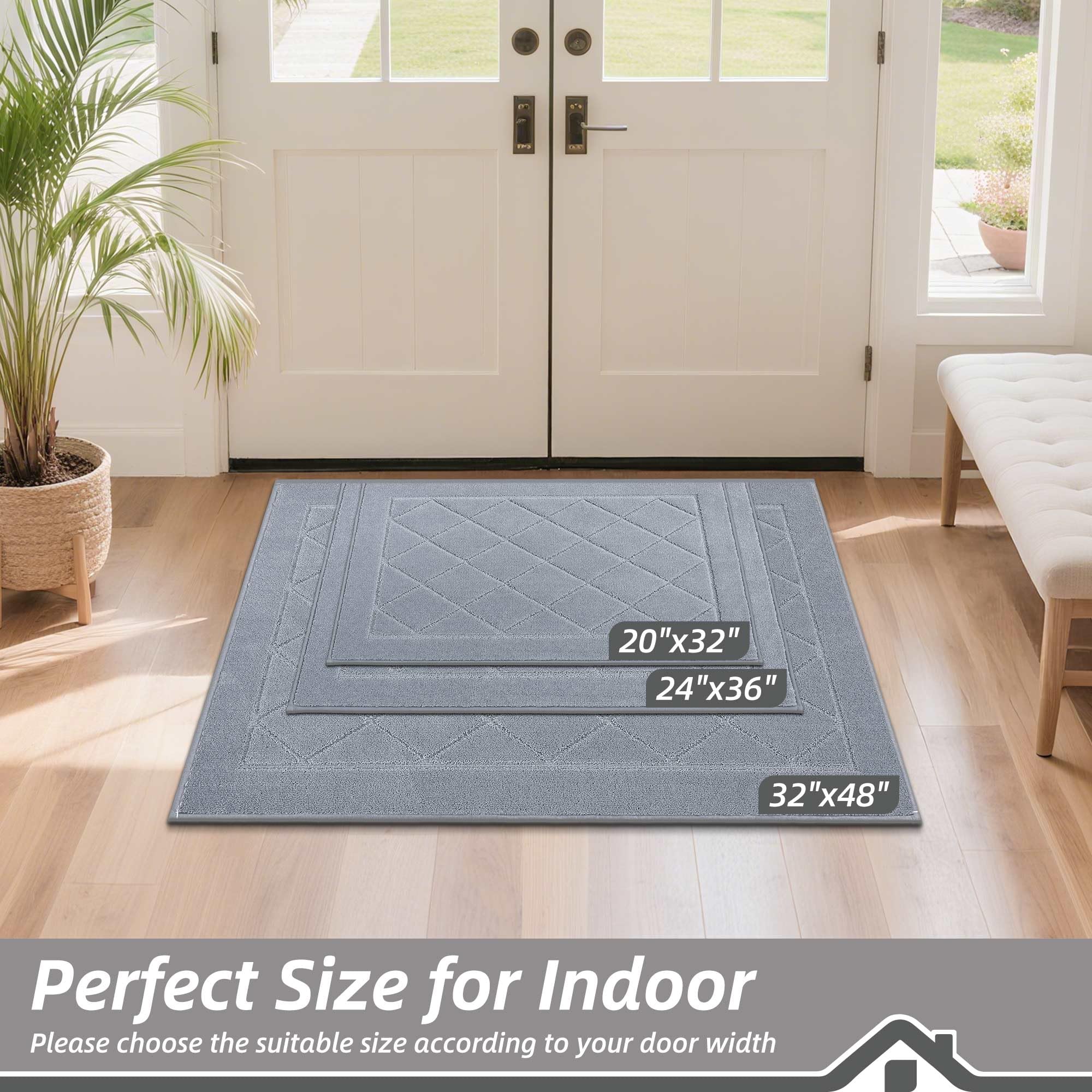 BEQHAUSE Dirt Trapper mat close-up reveals dense weave that absorbs moisture
