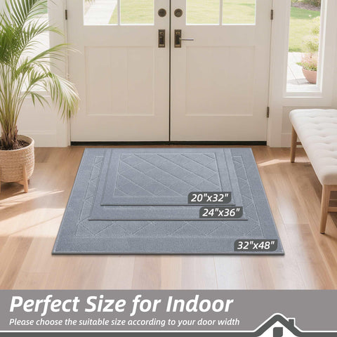 BEQHAUSE Dirt Trapper mat close-up reveals dense weave that absorbs moisture
