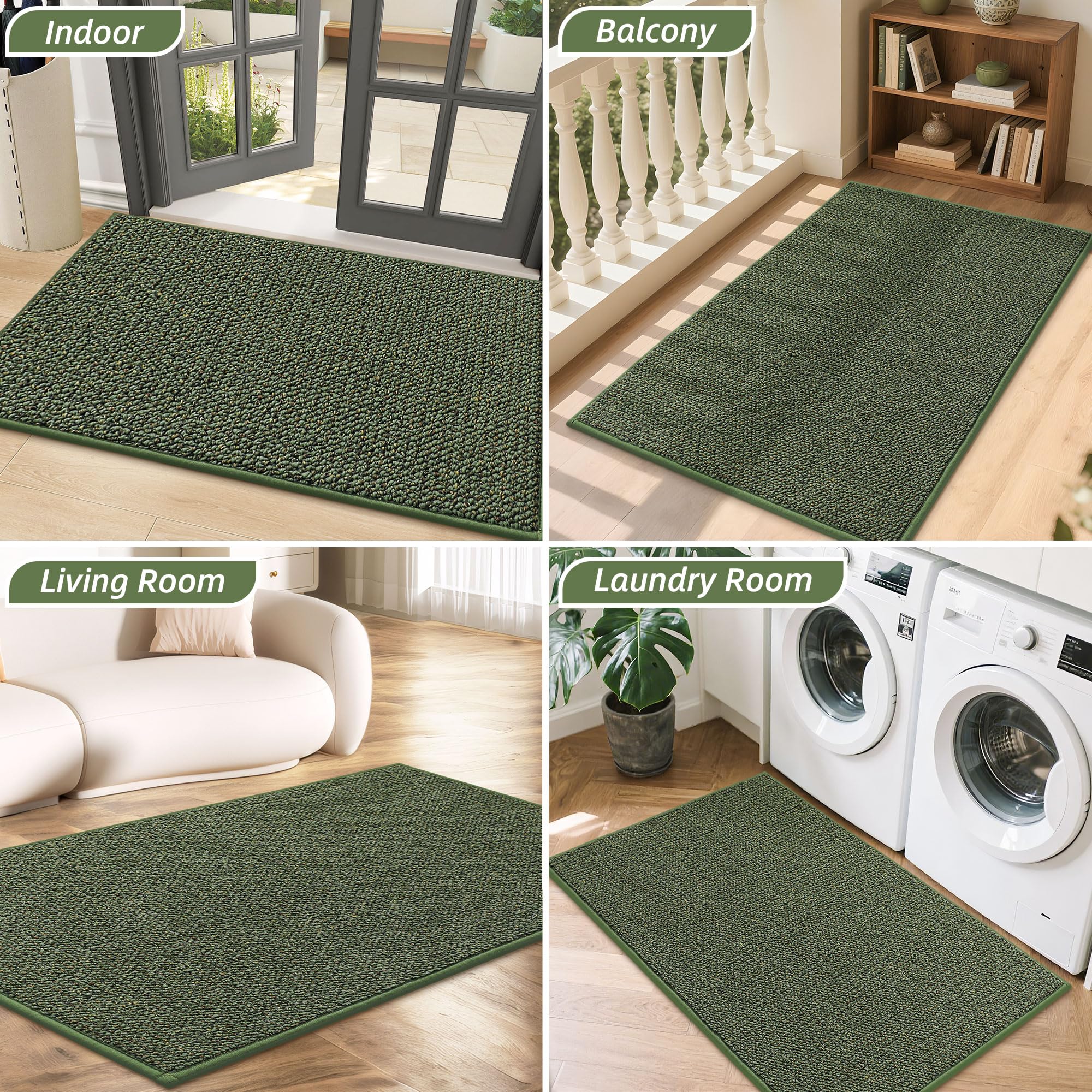 BEQHAUSE Dirt Trapper dense yarns trap dirt effectively.