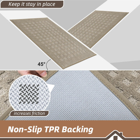 BEQHAUSE waffle-pattern mat traps dirt and moisture at the threshold