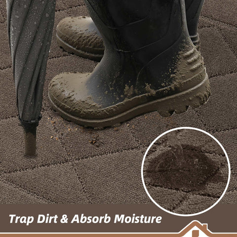 Geometric pattern detail on BEQHAUSE Dirt Trapper Door Mat