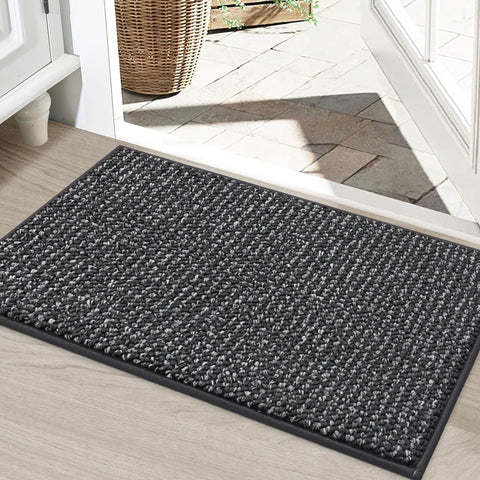 BEQHAUSE Dirt Trapper Door Mat close-up showing dense fibers that trap dirt