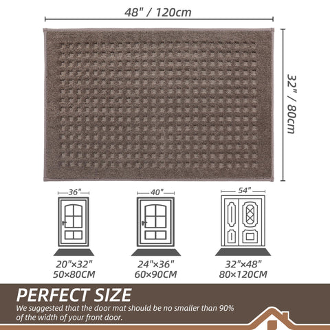 BEQHAUSE 32x48 entryway mat blends with décor while protecting floors