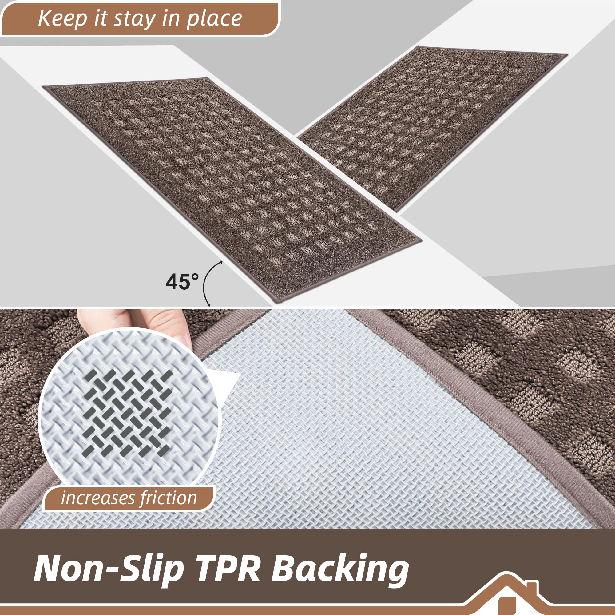 BEQHAUSE waffle texture emphasizes dirt scraping action for clean thresholds