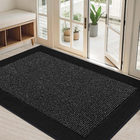 BEQHAUSE dirt-trapper door mat 32x48 keeps entryways clean and dry