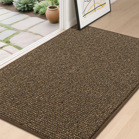 BEQHAUSE Dirt Trapper Door Mat front view with dense yarns trapping dirt.