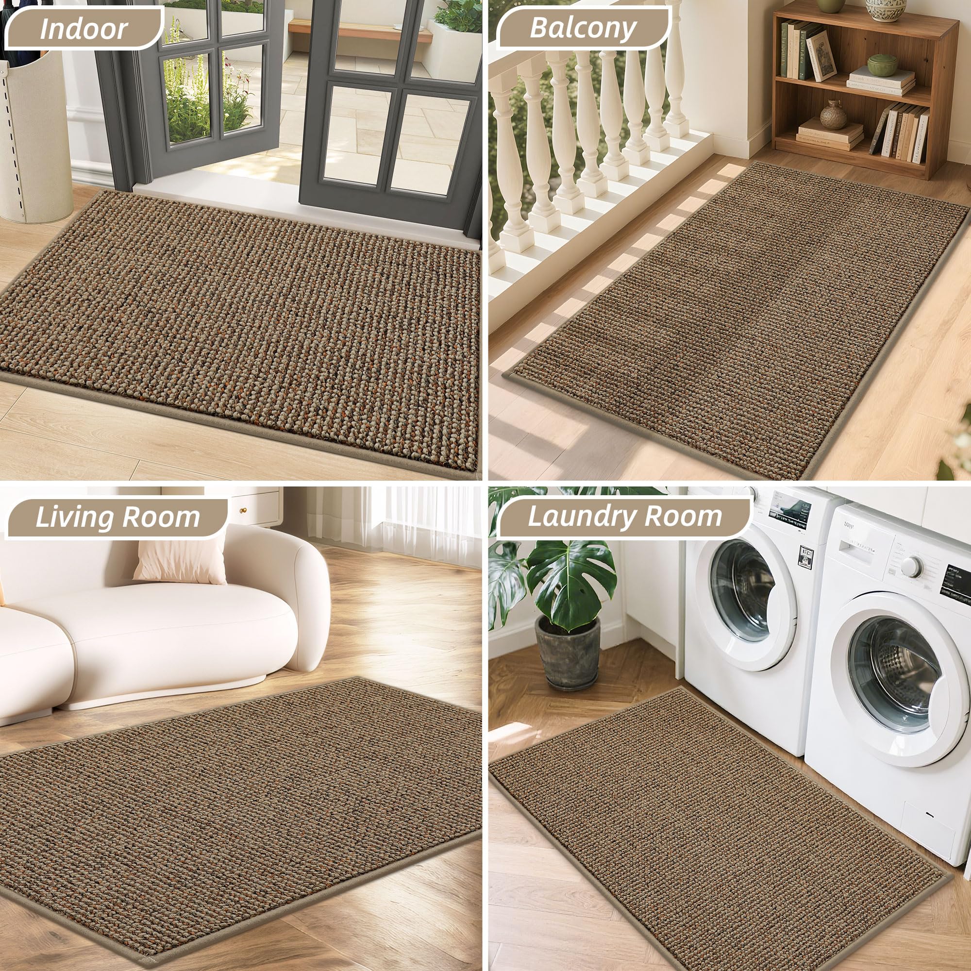 BEQHAUSE Dirt Trapper mat in beige complements most decors.