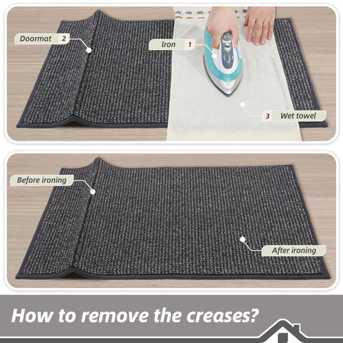 BEQHAUSE Dirt Trapper Doormat charcoal weave for modern exterior doors