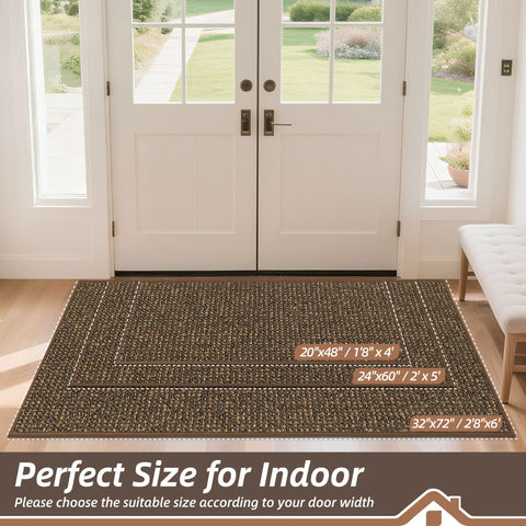 BEQHAUSE Dirt Trapper Door Mat dense yarn close-up highlighting texture